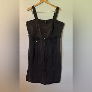 New York and Company!  Black Denim Button-Down Dress